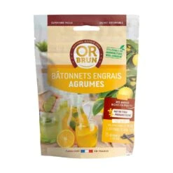 25 Bâtonnets D'engrais Agrumes Et Plantes Méditerranéennes Or Brun En Sachet Refermable