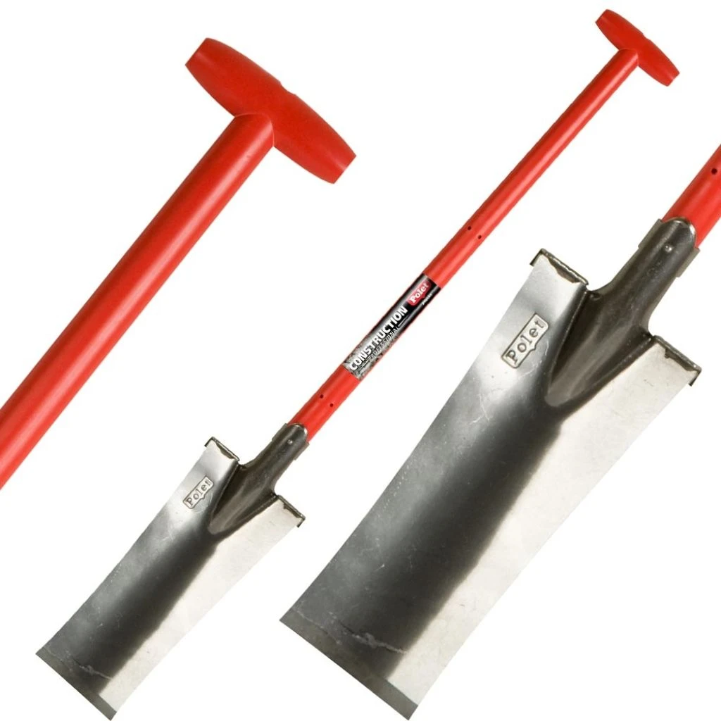 Bêche Terrassière D'arrachage Manche Fibre Professionnelle En Acier Poli Polet 1 Bêche Terrassière D'arrachage Manche Fibre Professionnelle En Acier Poli Polet