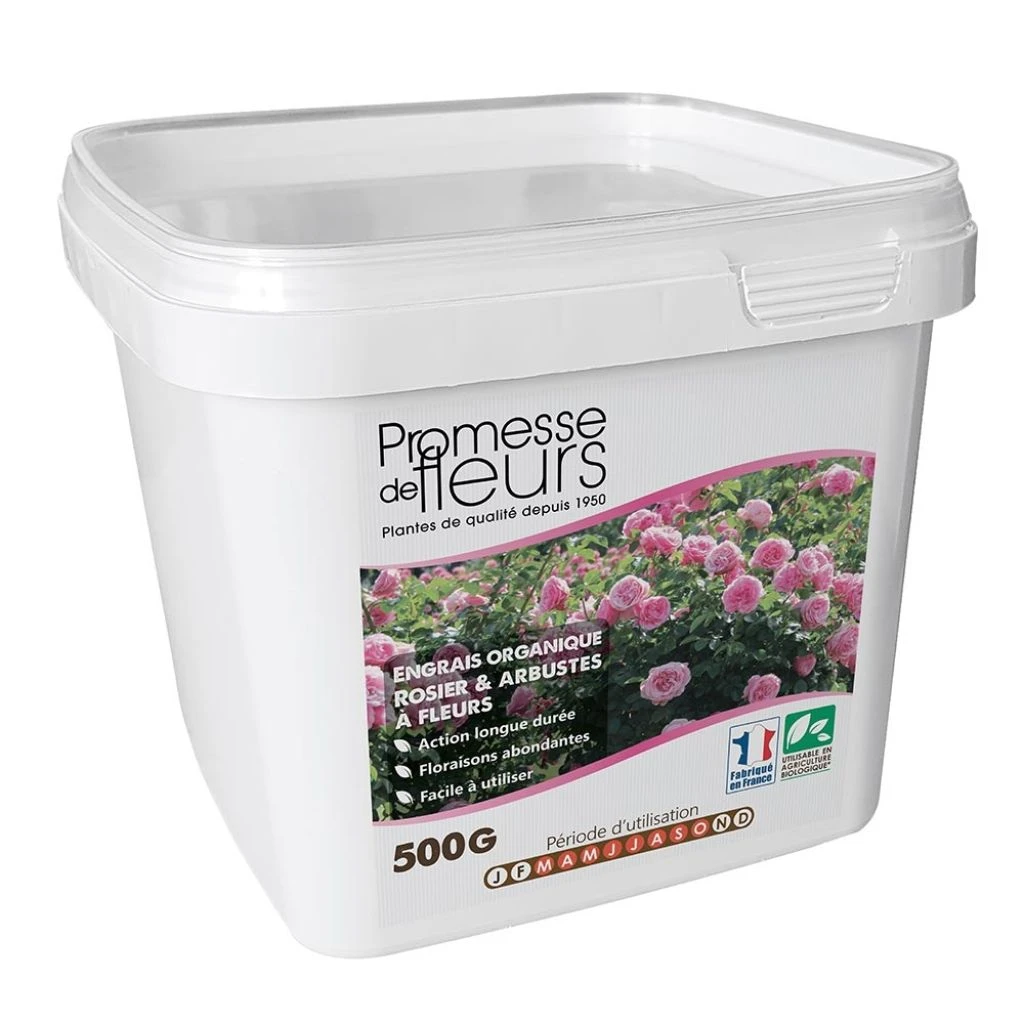 Engrais UAB Promesse De Fleurs Pour Rosiers Et Arbustes à Fleurs Boite De 500g 1 Engrais UAB Promesse De Fleurs Pour Rosiers Et Arbustes à Fleurs Boite De 500g