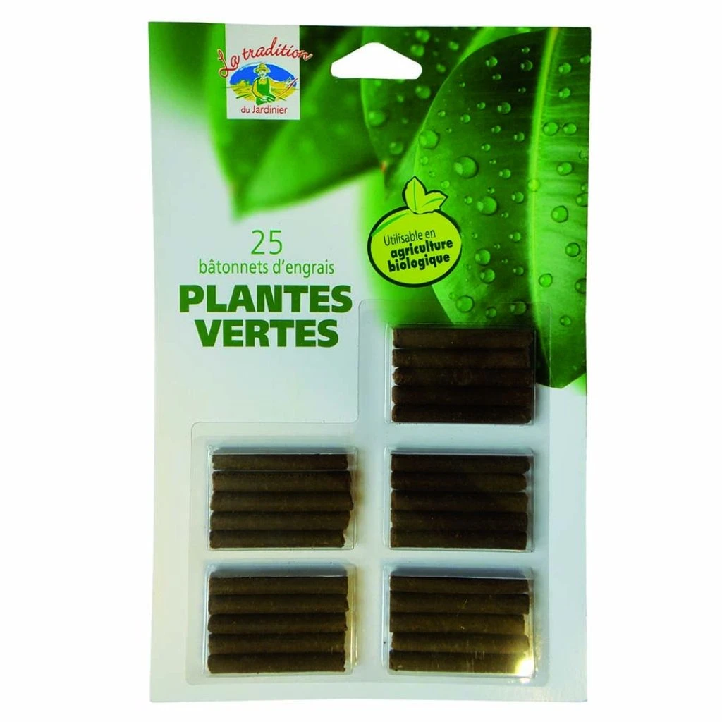 Engrais Bâtonnet Plantes Vertes UAB En Blister De 25 1 Engrais Bâtonnet Plantes Vertes UAB En Blister De 25