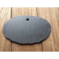 Etiquette En Ardoise Ovale à Suspendre Grande Longueur 12cm