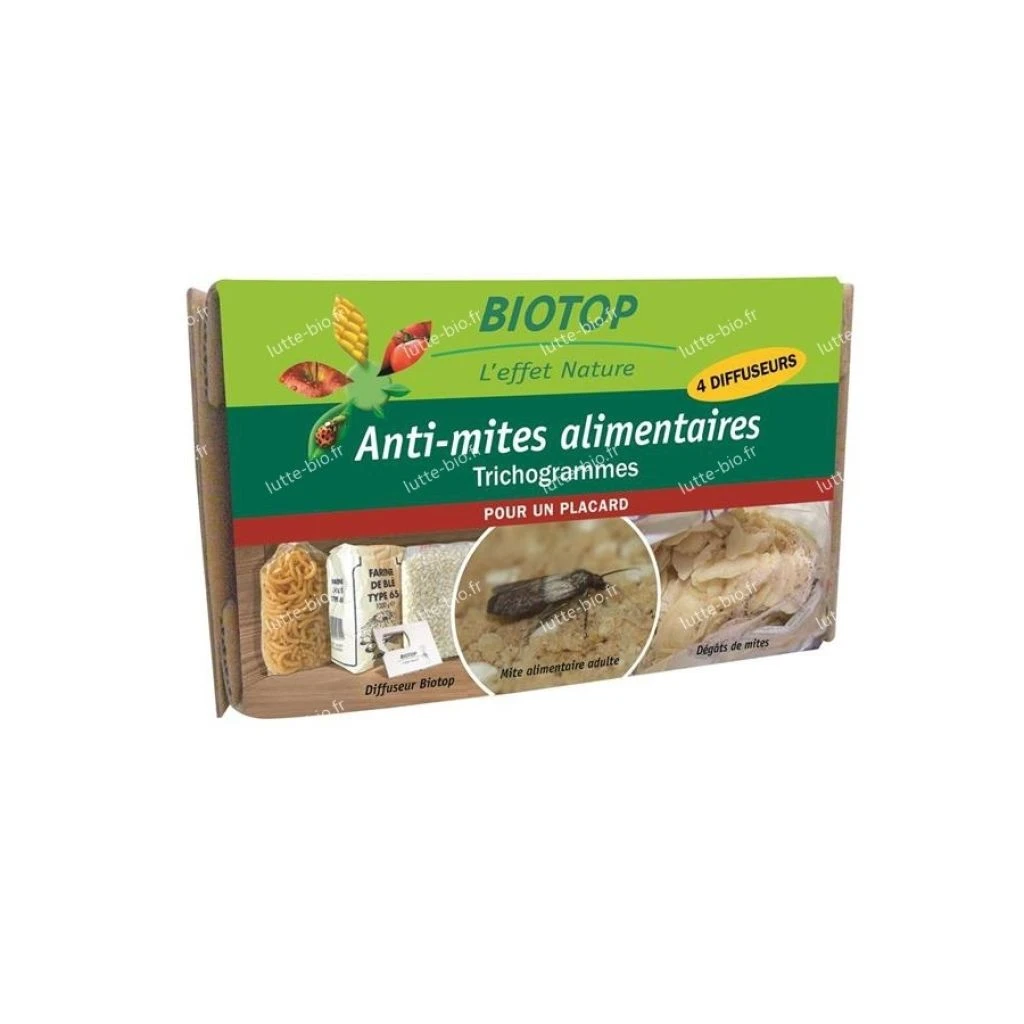 Trichogramme Contre Les Mites Alimentaires Biotop - Boîte De 4 Diffuseurs 1 Trichogramme Contre Les Mites Alimentaires Biotop - Boîte De 4 Diffuseurs